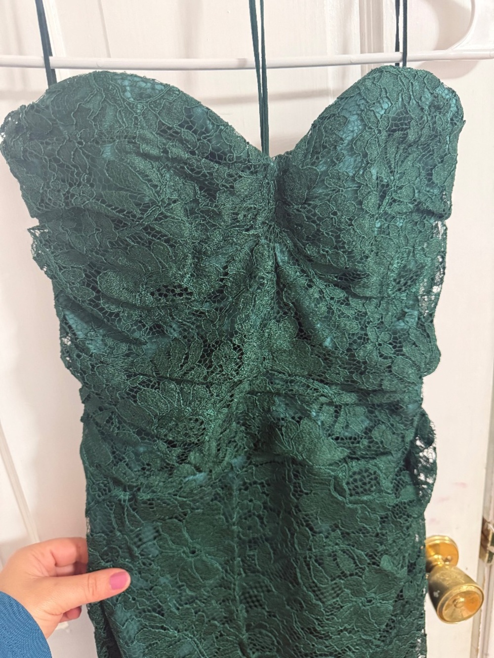 Dolce&Gabbana Emerald Lace strapless dress